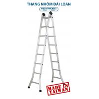 Thang nhôm gấp chữ A 2,36m khóa tự động Advindeq B2-165