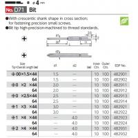 Đầu tô vít Vessel 4 cạnh D71+